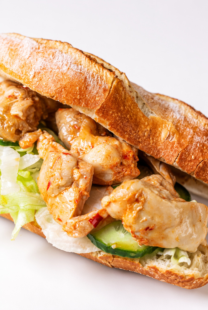 baguette rustiek hete kip
